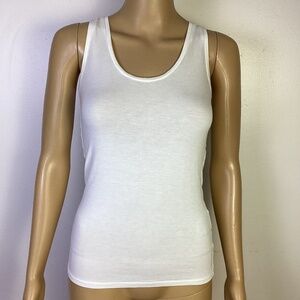 Majestic Filatures Soft Touch V Neck Tank White Size 2 New with tags